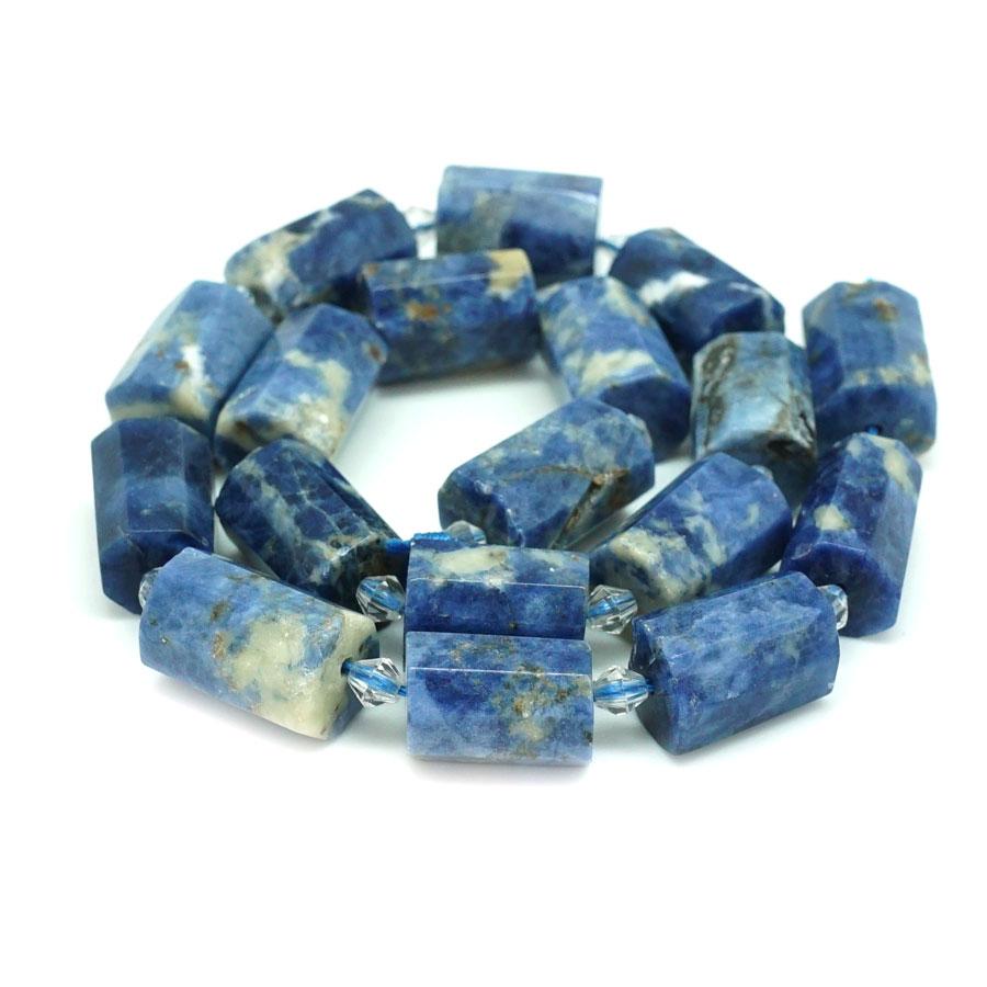 Sodalite Faceted 13x18mm Tube - 15-16 Inch