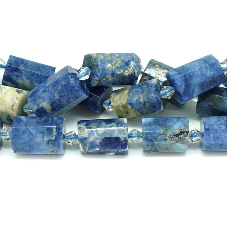 Sodalite Faceted 13x18mm Tube - 15-16 Inch