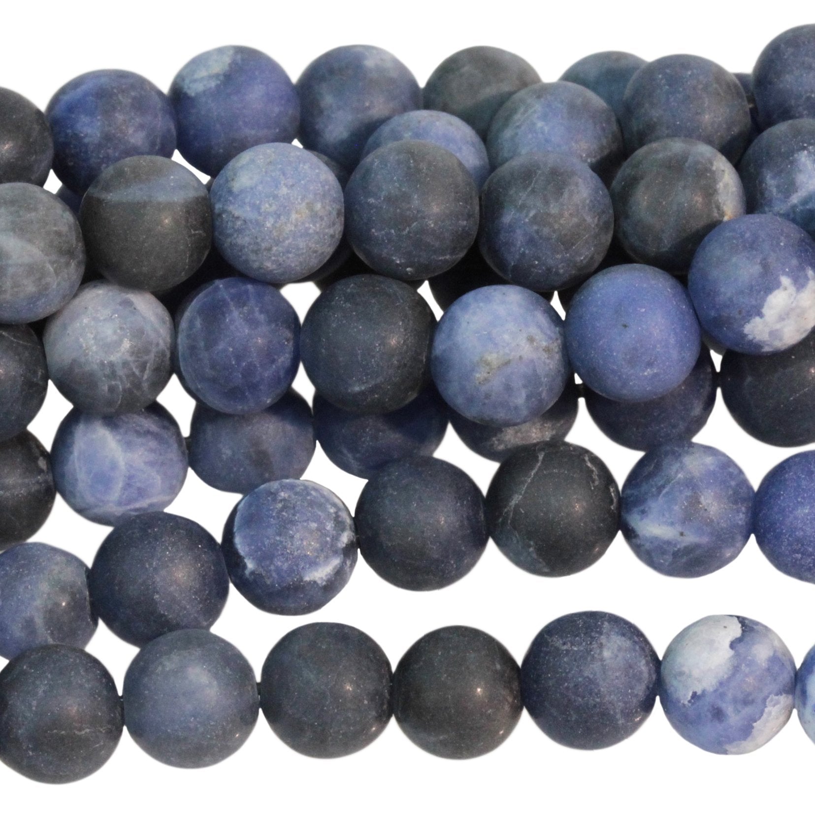 MATTE Sodalite 6mm Round 15-16 Inch