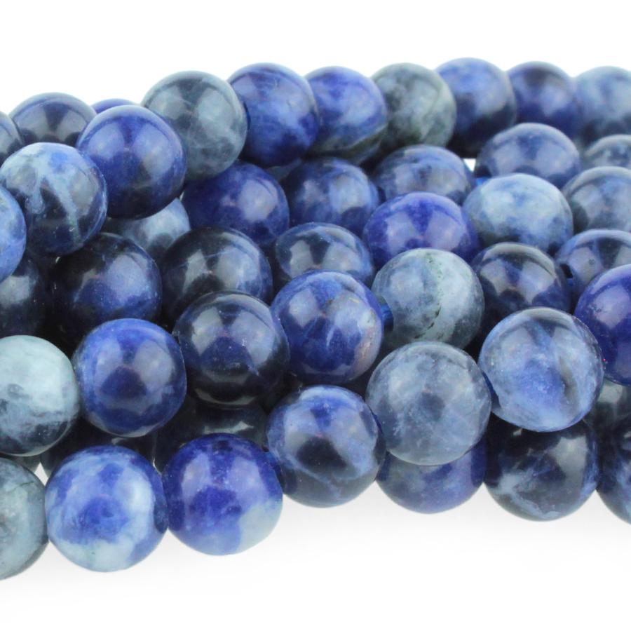 Sodalite 8mm Round Large Hole 8-Inch