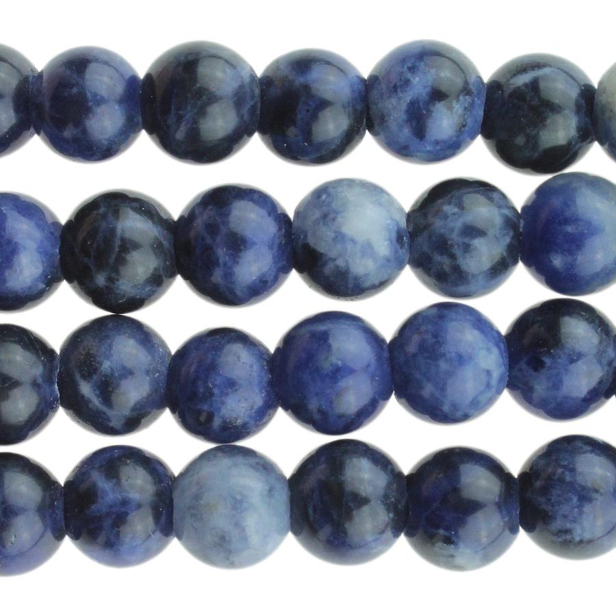 Sodalite 8mm Round Large Hole 8-Inch