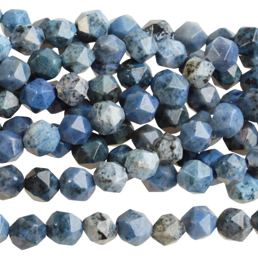 Sunset Dumortierite 6mm Star Cut Round 15-16 Inch