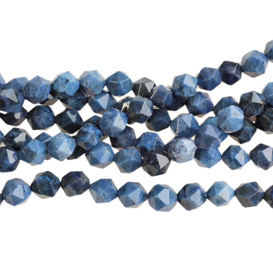 Sunset Dumortierite 8mm Star Cut Round 15-16 Inch