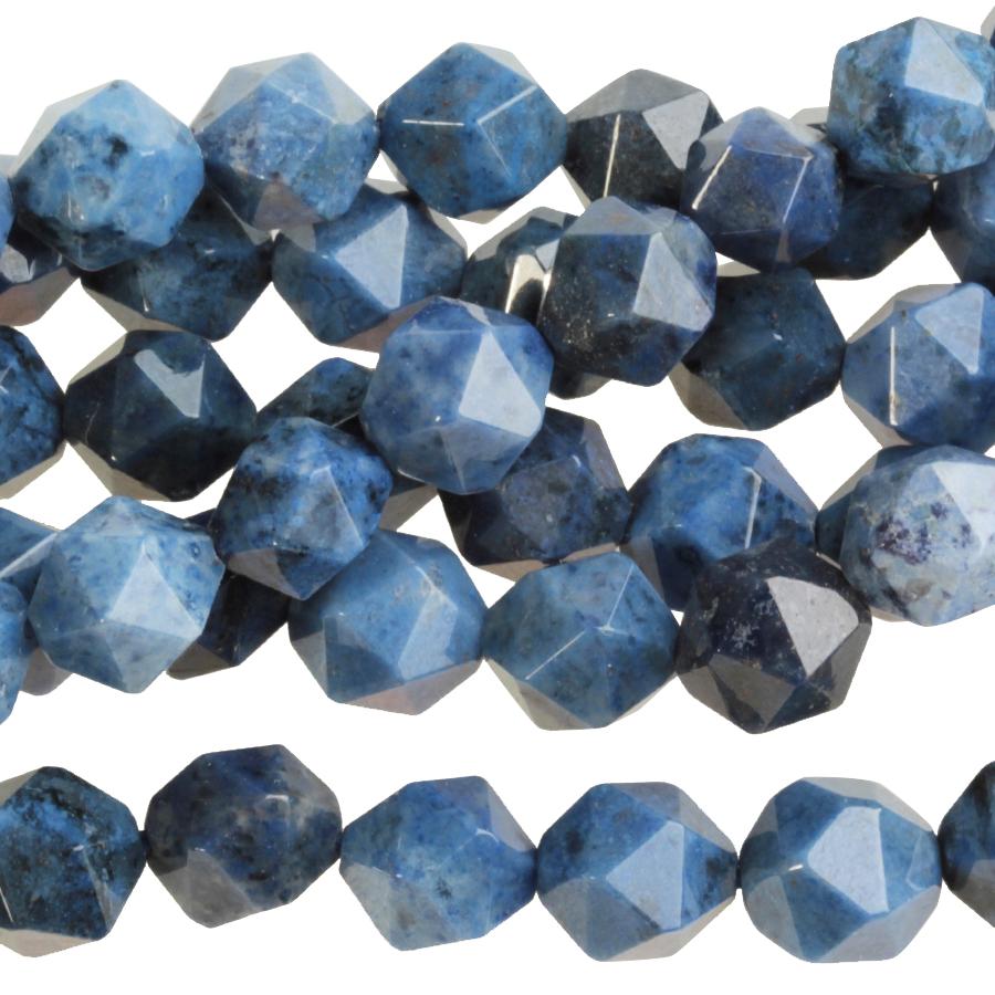 Sunset Dumortierite 8mm Star Cut Round 15-16 Inch