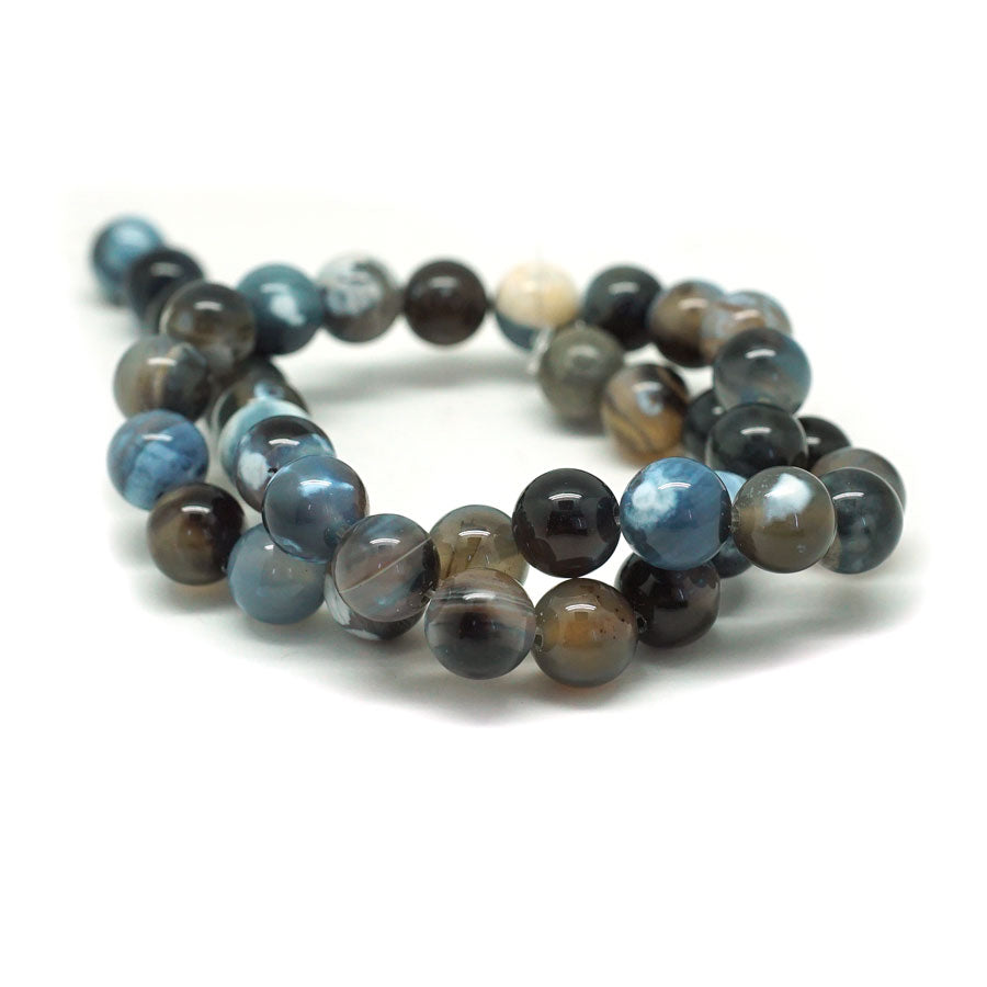 Sardonyx Blue 10mm Round - 15-16 Inch - Goody Beads