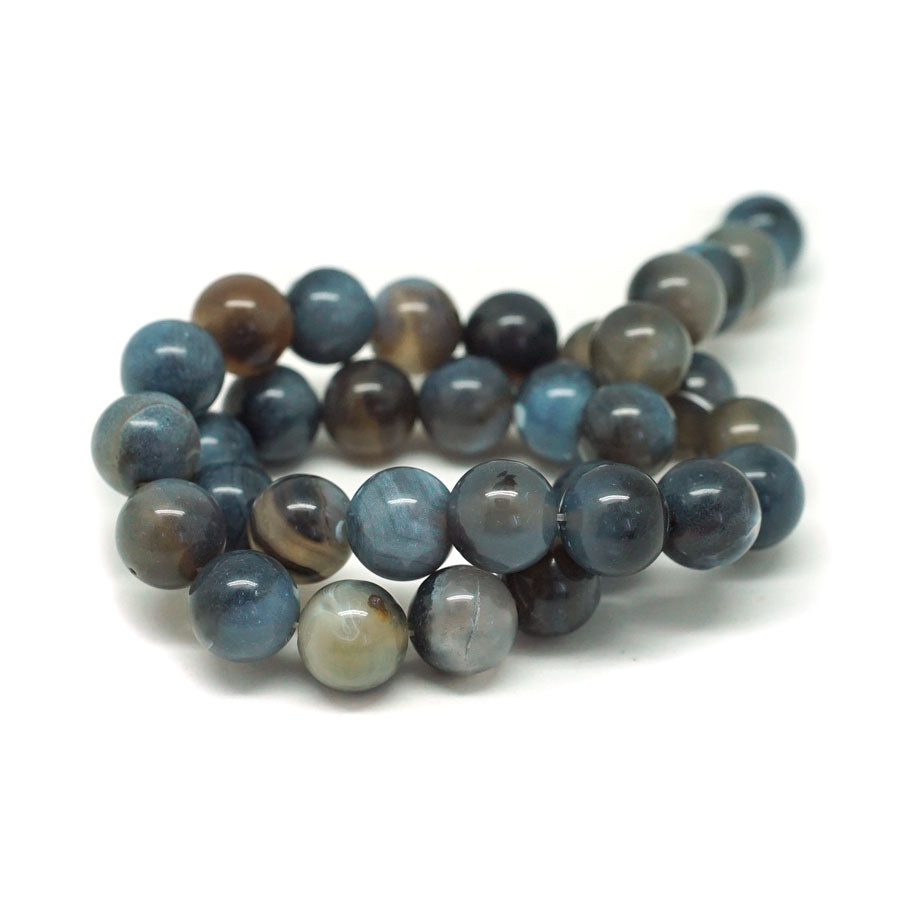 Sardonyx Blue 12mm Round - 15-16 Inch - Goody Beads