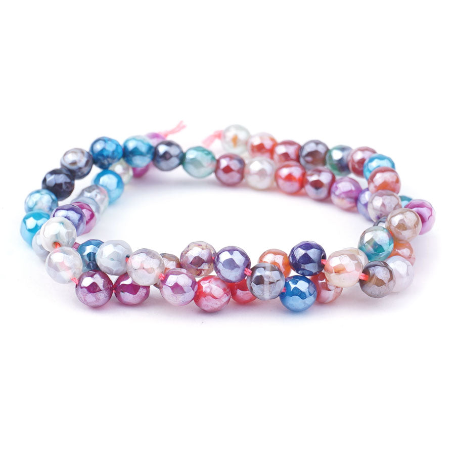 Sardonyx 6mm Multi Plated Round Faceted - Limited Editions - Goody Beads