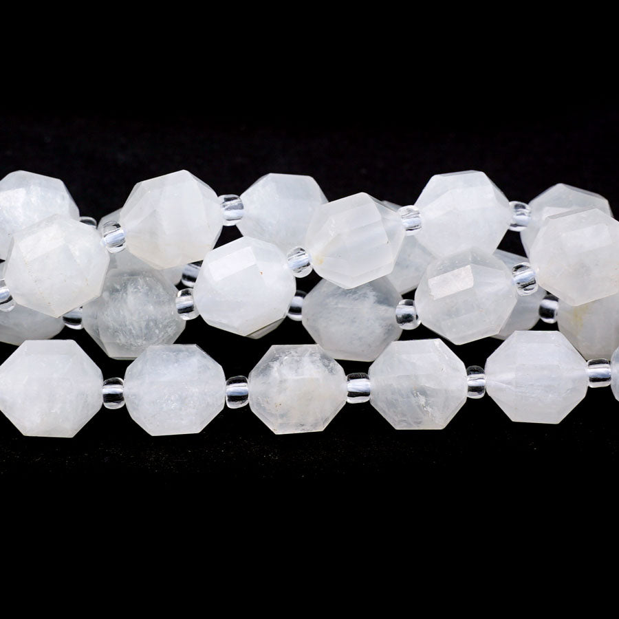 Selenite 10mm Energy Prism Faceted - 15-16 Inch - Goody Beads