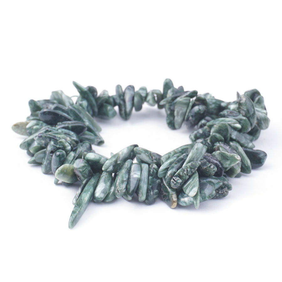 Seraphinite 3-4X10-13mm Chip Top Drill - Limited Editions - Goody Beads