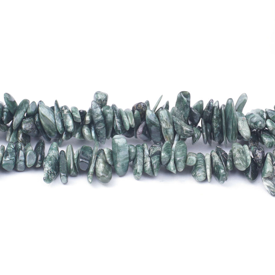 Seraphinite 3-4X10-13mm Chip Top Drill - Limited Editions - Goody Beads