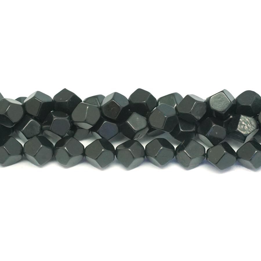 Shungite 10mm Faceted Nugget 15-16 Inch