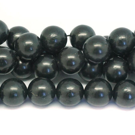 Shungite 12mm Round - 15-16 Inch