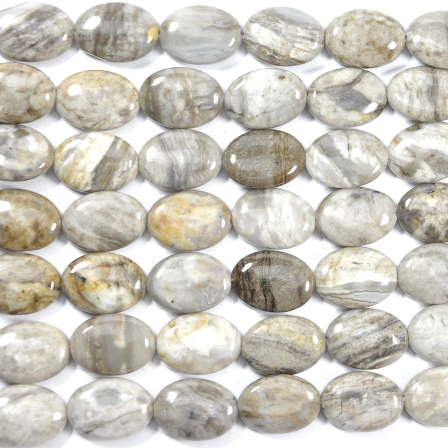 Silver Leaf Jasper 13x18 Oval