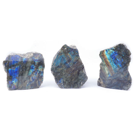 Labradorite Specimen 1 side Polished Approx. 4.4x5" and 1160-1500 grams - Limited Editions - Goody Beads