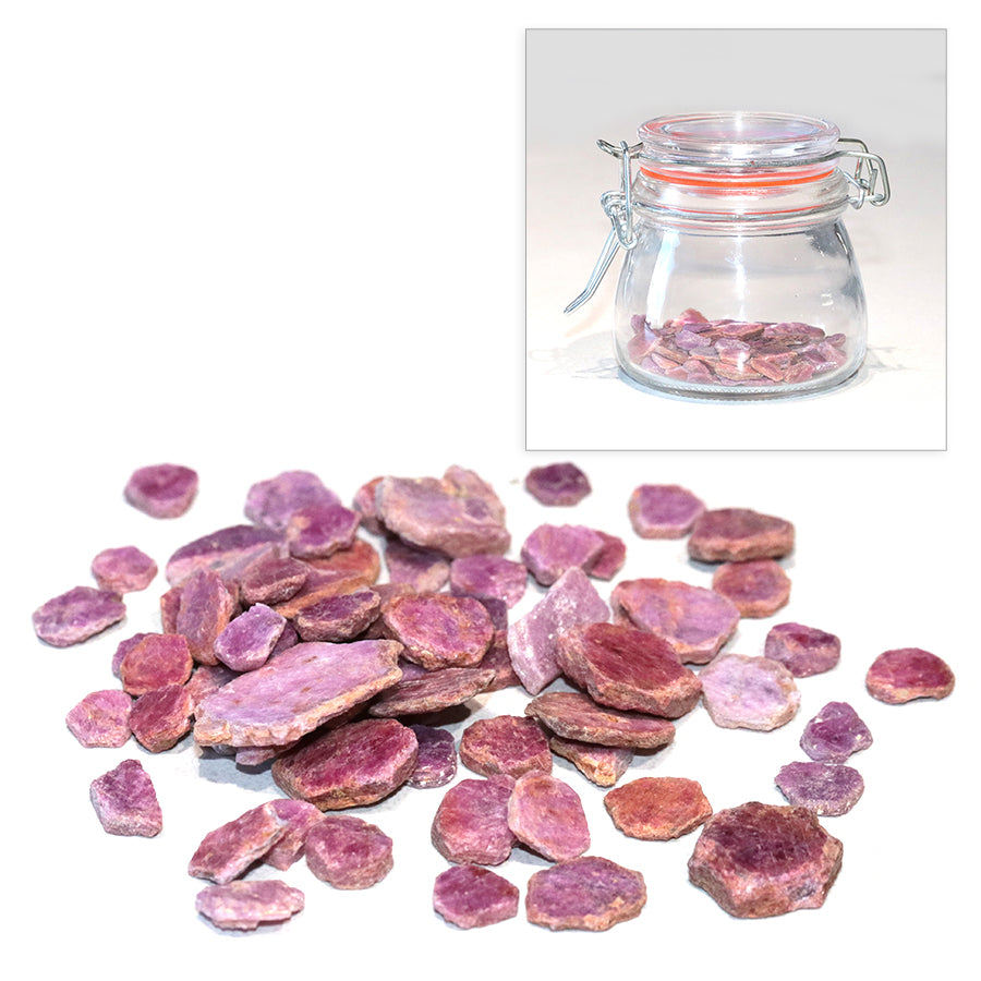 Ruby Mixed Size Rough Stones - Limited Editions Gem Jars - Goody Beads