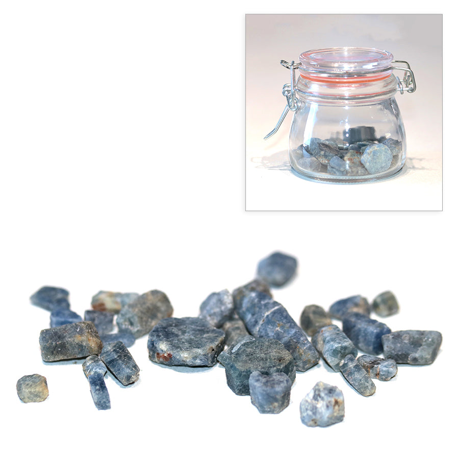 Blue Sapphire Mixed Size Rough Stones - Limited Editions Gem Jars - Goody Beads