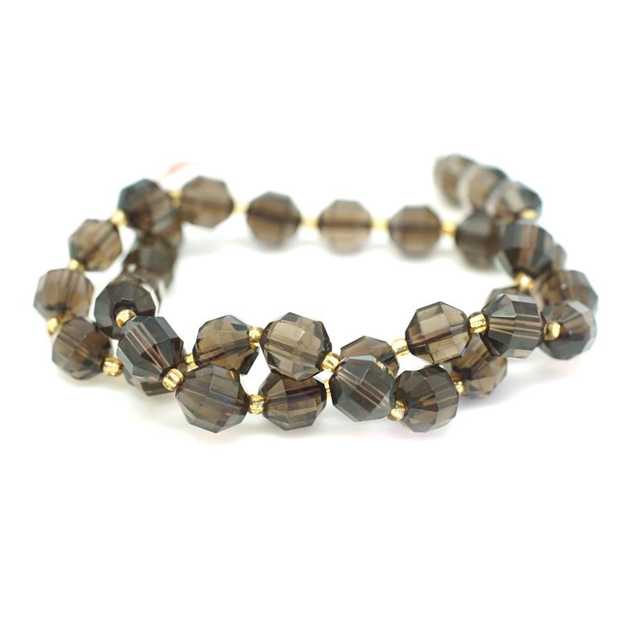 Smoky Quartz Faceted 10mm Energy Prism - 15-16 Inch