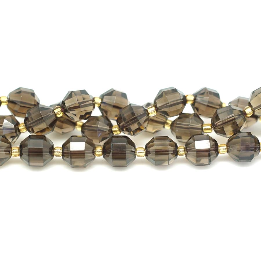 Smoky Quartz Faceted 10mm Energy Prism - 15-16 Inch