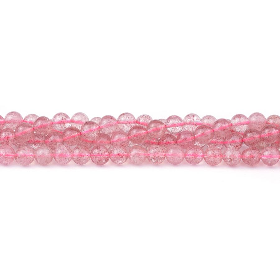 Strawberry Quartz 6mm Natural Round Ice - 15-16 Inch