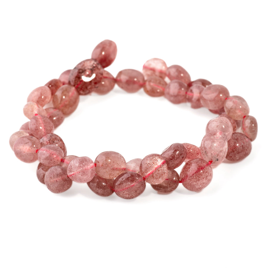 Strawberry Quartz 7x9-8x10mm Pebble - 15-16 Inch