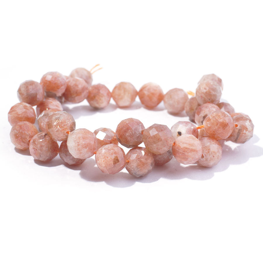 Golden Sunstone 10mm Round Faceted A Grade - 15-16 Inch - Goody Beads