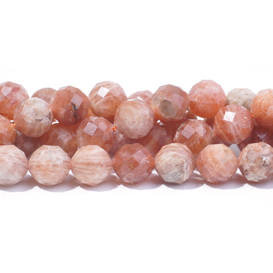 Golden Sunstone 10mm Round Faceted A Grade - 15-16 Inch - Goody Beads