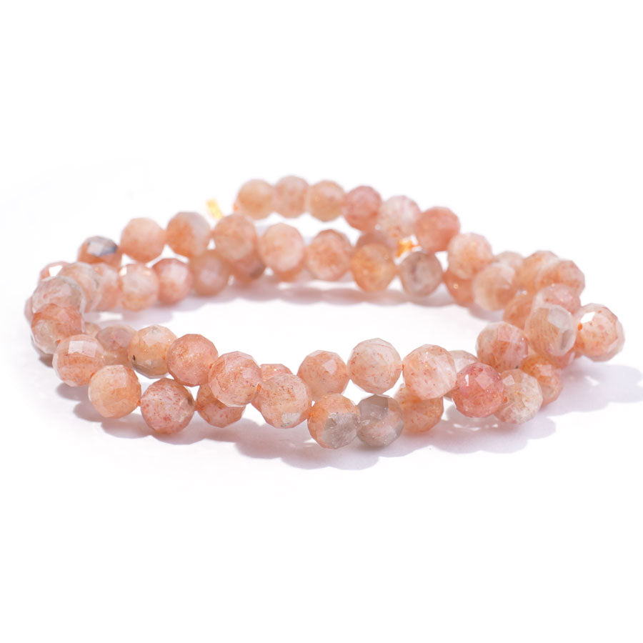 Golden Sunstone 6mm Round Faceted A Grade - 15-16 Inch - Goody Beads