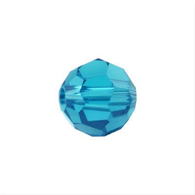 PRESTIGE 8mm Round Crystal Beads Blue Zircon Style #5000 - Goody Beads