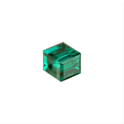 PRESTIGE 6mm Cube Emerald Style #5601 - Goody Beads