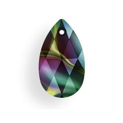 PRESTIGE Crystal 16mm Rainbow Dark Pear Shaped Pendant - Style 6106 - Goody Beads