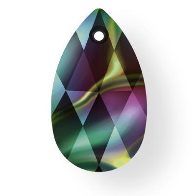 PRESTIGE Crystal 22mm Rainbow Dark Pear Shaped Pendant - Style 6106 - Goody Beads