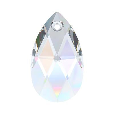 PRESTIGE Crystal 22mm Crystal Clear AB Pear Shaped Pendant - Style 6106 - Goody Beads