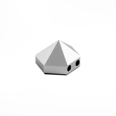 Swarovski® 7.5mm Hexagon Spike 2-Hole Bead Crystal Light Chrome Style #5060 - Goody Beads
