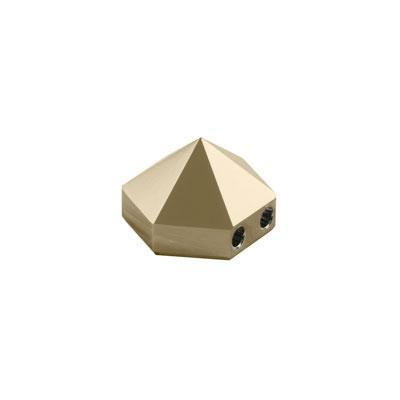 Swarovski® 7.5mm Hexagon Spike 2-Hole Bead Crystal Metallic Light Gold Style #5060 - Goody Beads