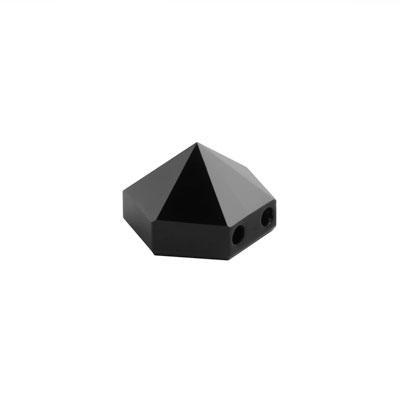 Swarovski® 7.5mm Hexagon Spike 2-Hole Bead Jet Style #5060 - Goody Beads