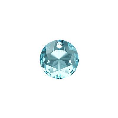 PRESTIGE 8mm Aqua Classic Cut Crystal Pendant - Style 6430 - Goody Beads