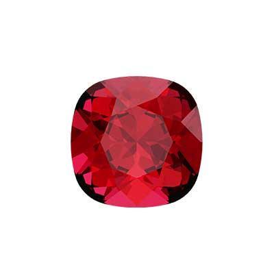 PRESTIGE 10mm Scarlet Cushion Crystal Fancy Stone - Style 4470 - Goody Beads