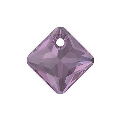 PRESTIGE 16mm Amethyst Princess Cut Crystal Pendant - Style 6431 - Goody Beads