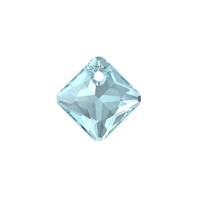 PRESTIGE 11.5mm Aquamarine Princess Cut Crystal Pendant - Style 6431 - Goody Beads