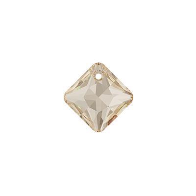 PRESTIGE 9mm Crystal Golden Shadow Princess Cut Crystal Pendant - Style 6431 - Goody Beads