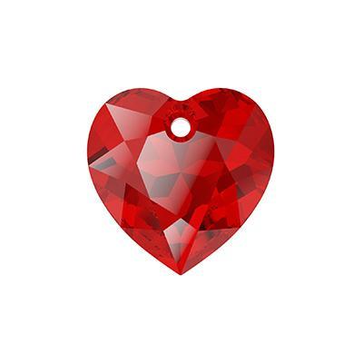 PRESTIGE 14.5mm Light Siam Crystal Heart Cut Pendant - Style 6432 - Goody Beads