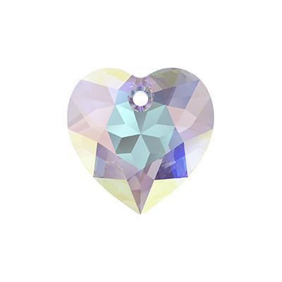 PRESTIGE 14.5mm Crystal AB Heart Cut Pendant - Style 6432 - Goody Beads