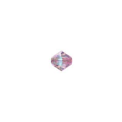 PRESTIGE crystal 3mm Light Rose Shimmer 2x Bicone Beads - Style 5328 - Goody Beads