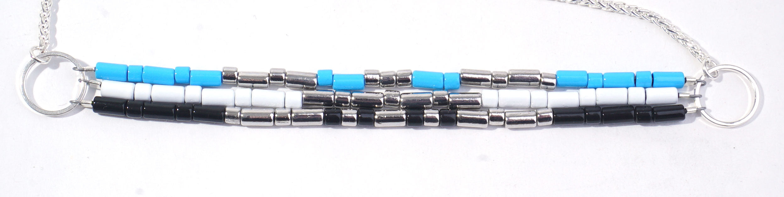 DIY Enamel Tube Bead Color Block Triple Strand Bracelet - Goody Beads