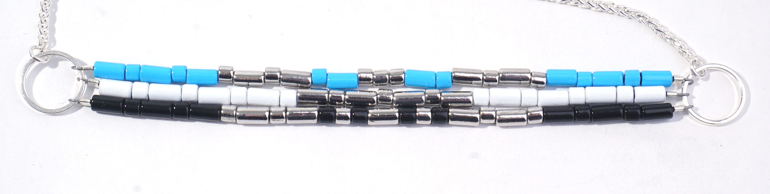 INSTRUCTIONS for DIY Enamel Tube Bead Color Block Triple Strand Bracelet - Goody Beads