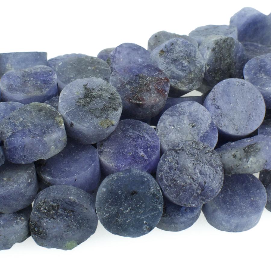 Tanzanite 12mm Irregular Rough Coin 8-Inch