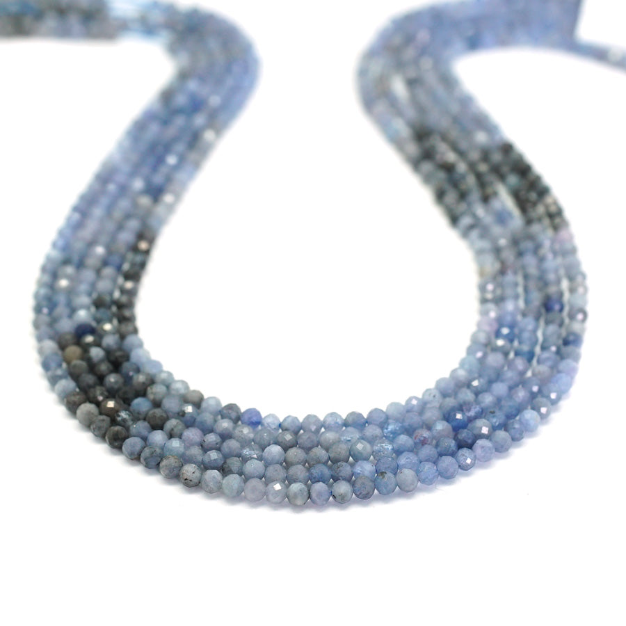 Tanzanite Faceted, Banded , A Grade 3mm Round - 15-16 Inch - Goody Beads