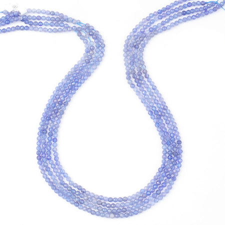 Tanzanite 3mm Round Faceted Banded AA Grade - Microfaceted Rounds - Goody Beads