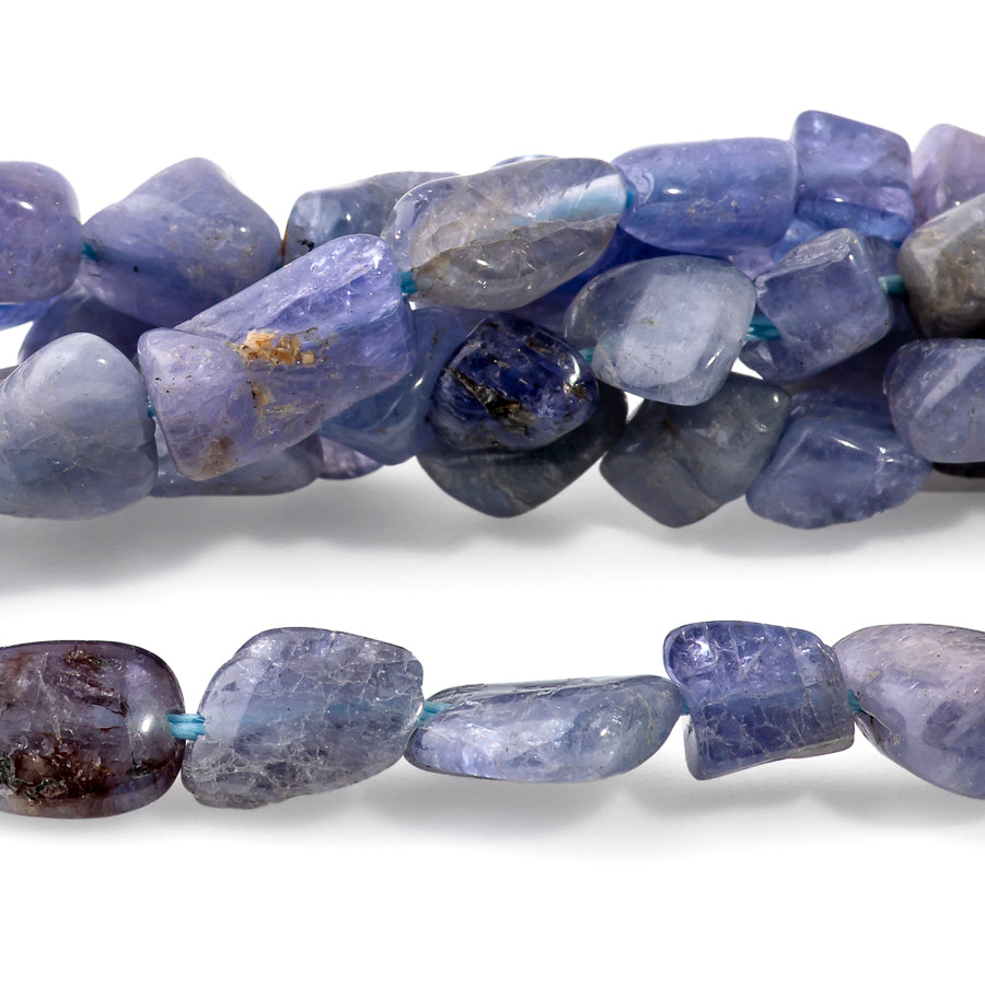 Tanzanite 4x6-6x8mm Pebble - 15-16 Inch