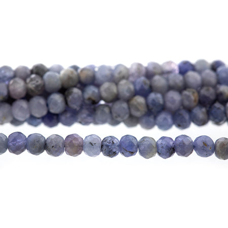 Tanzanite 4mm Rondelle Faceted A Grade - 15-16 Inch - Goody Beads